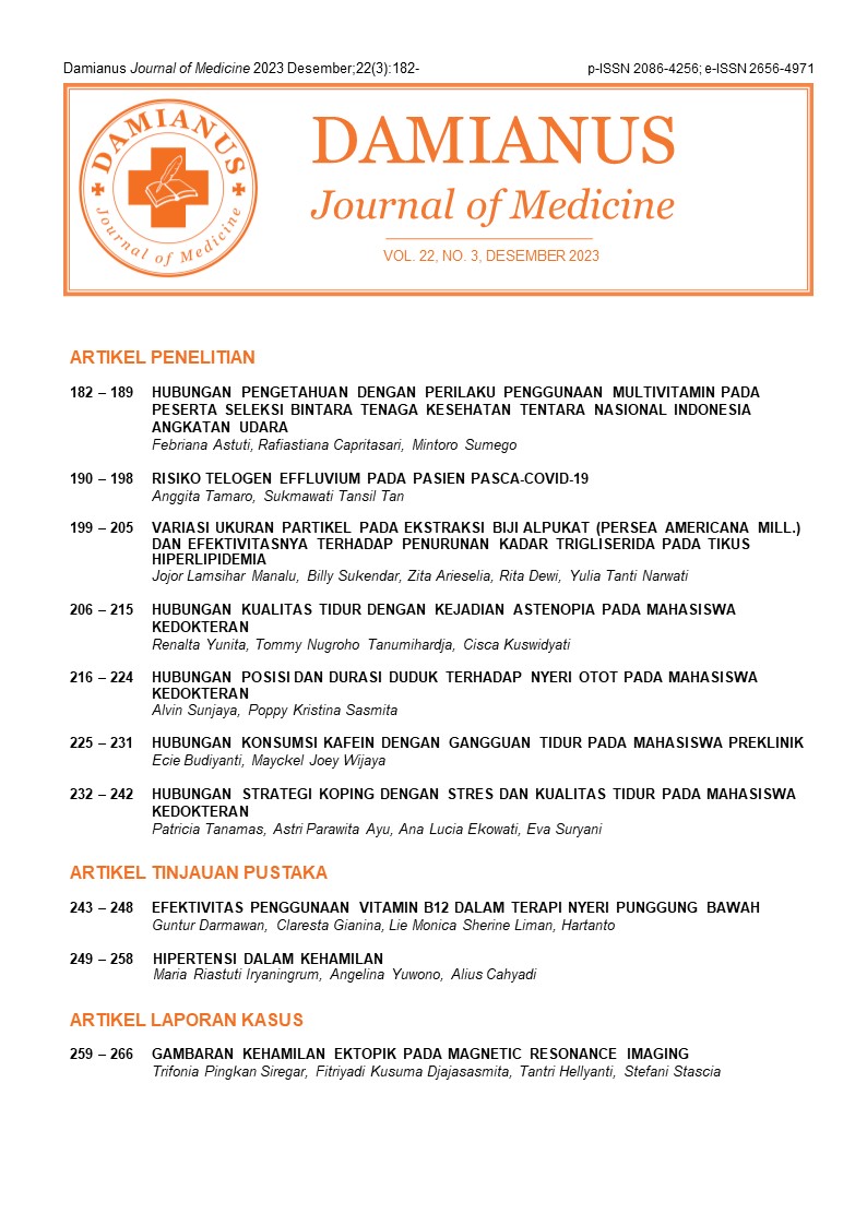 					View Vol. 22 No. 3 (2023): Damianus Journal of Medicine
				