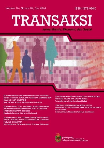 					View Vol. 16 No. 2 (2024): TRANSAKSI
				