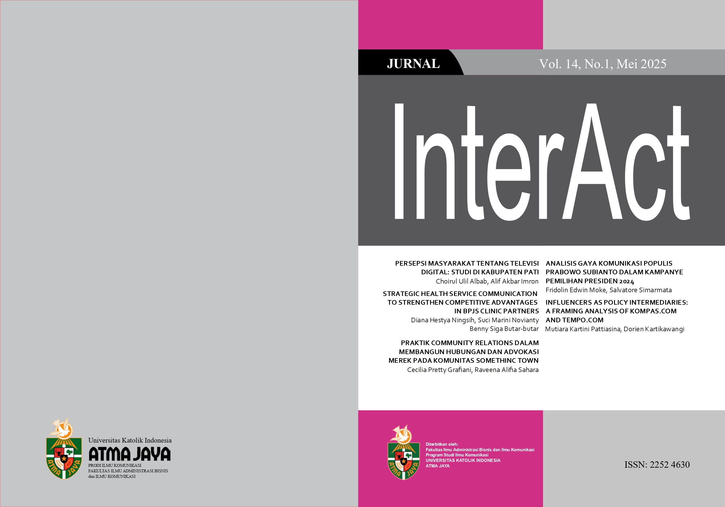 					View Vol. 14 No. 1 (2025): Jurnal InterAct
				