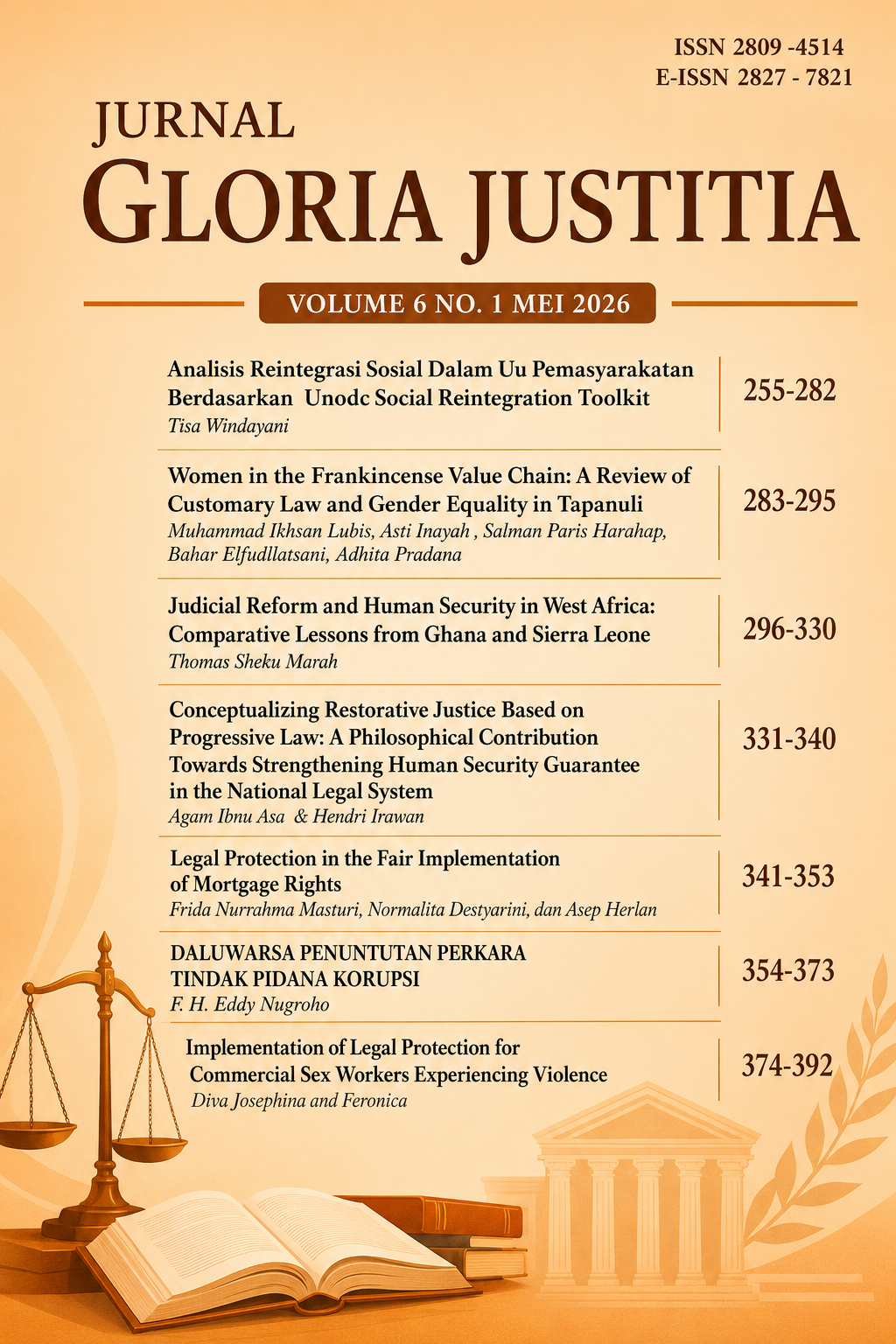 Vol. 6 No. 1 (2026): JURNAL GLORIA JUSTITIA.