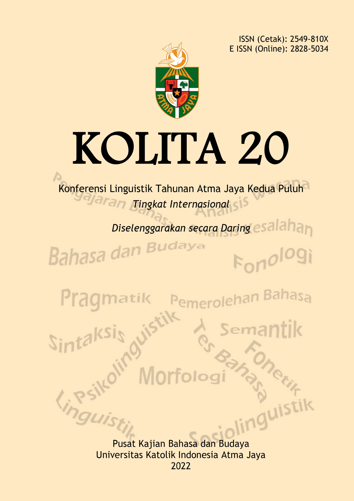 					View Vol. 20 No. 20 (2022): Prosiding KOLITA 20
				