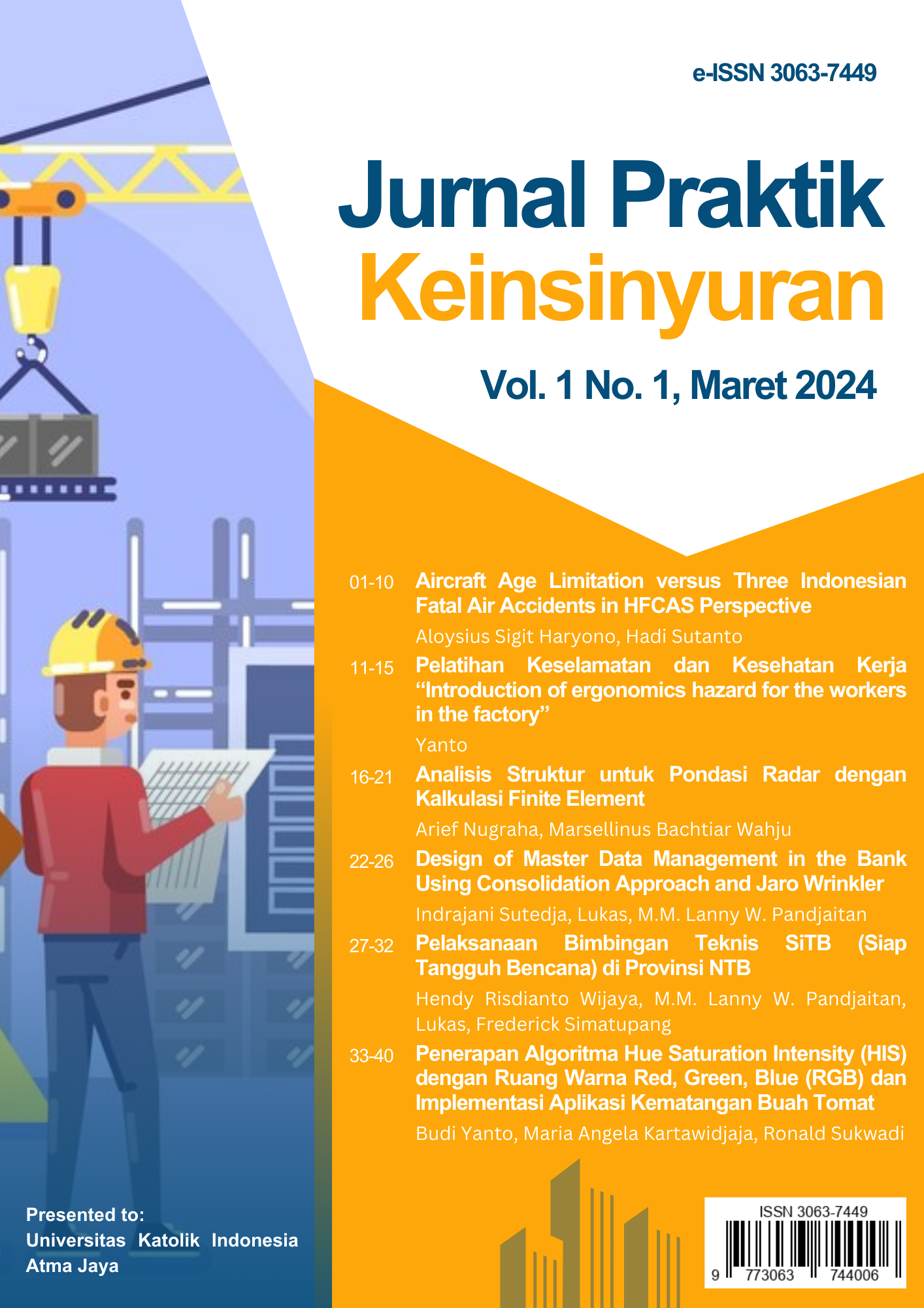 					View Vol. 1 No. 1 (2024): Jurnal Praktik Keinsinyuran: Maret 2024
				