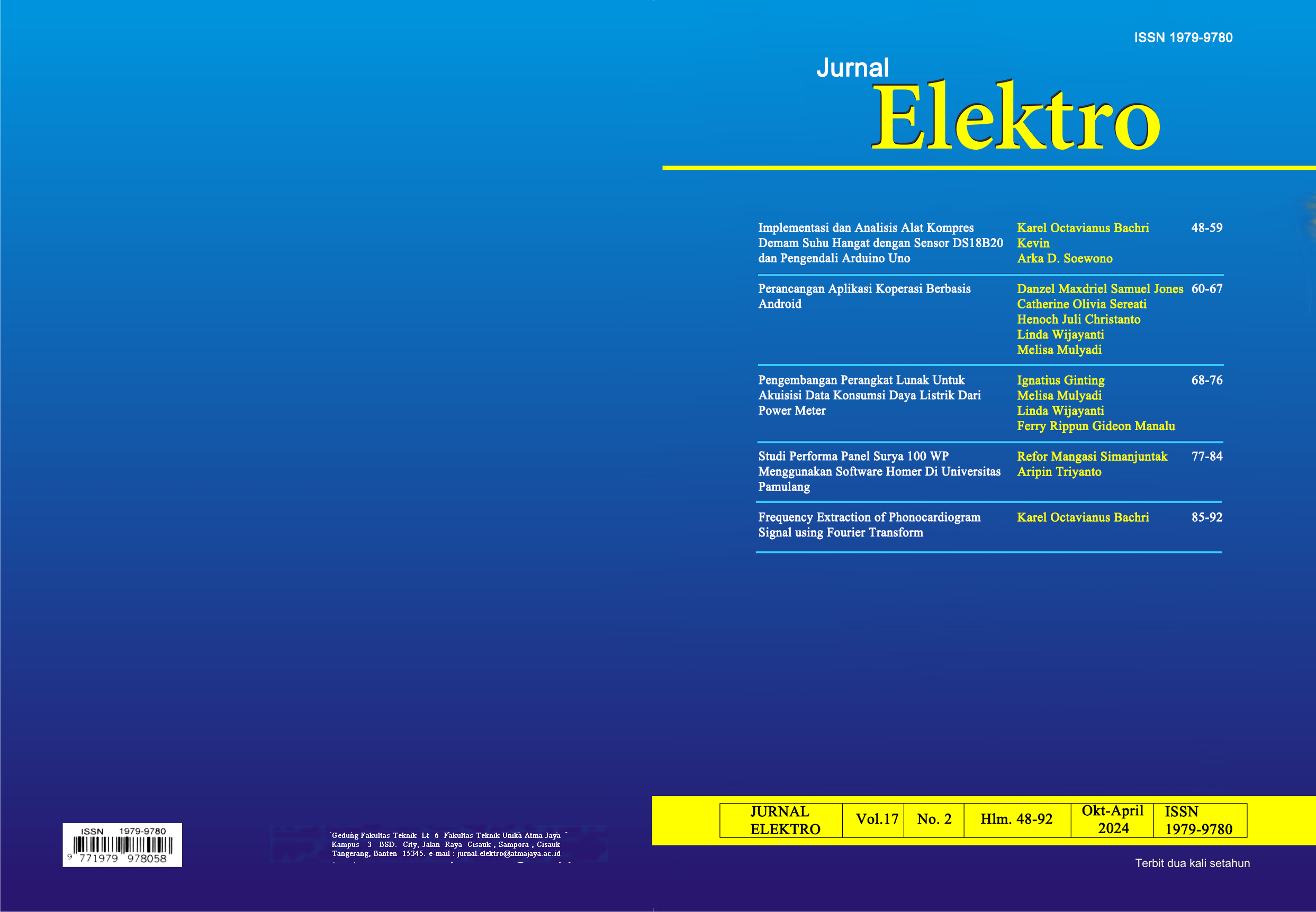 					View Vol. 17 No. 2 (2024): Jurnal Elektro: Oktober 2024
				