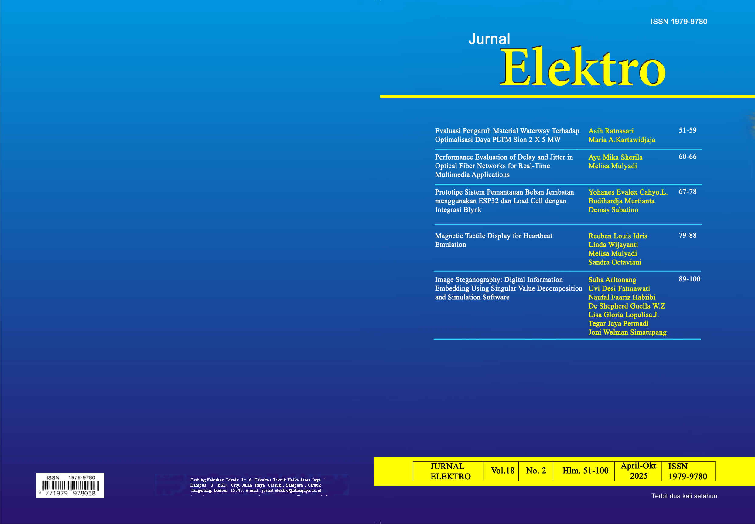 					View Vol. 18 No. 2 (2025): Jurnal Elektro: October 2025
				