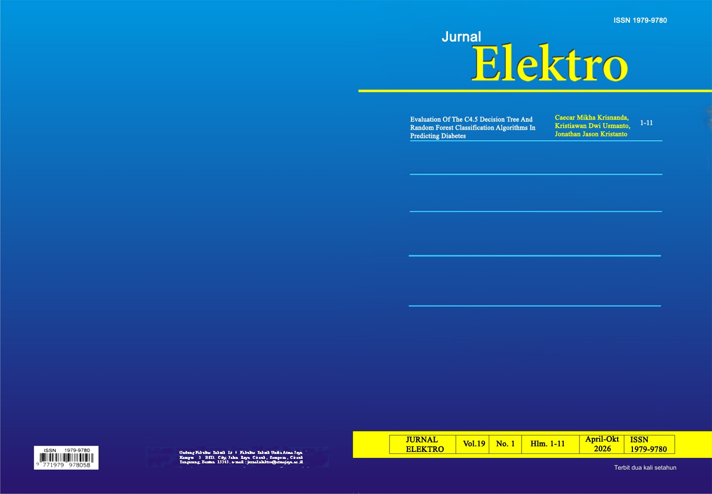 					View Vol. 19 No. 1 (2026): Jurnal Elektro : April 2026
				